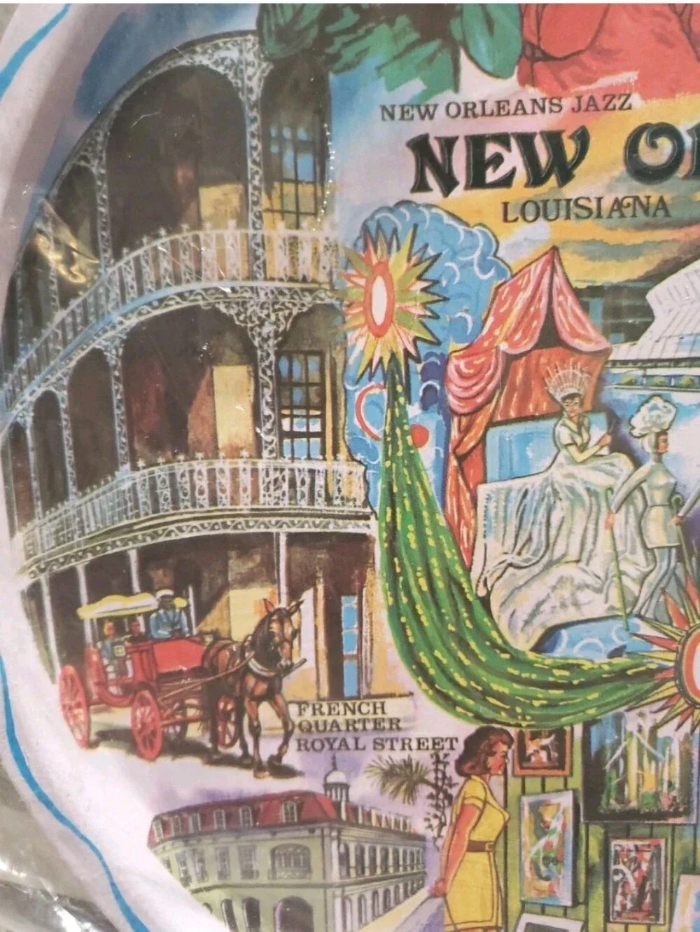 Vtg New Orleans Metal Tray Wall Plaque With 6 Coasters New Sealed